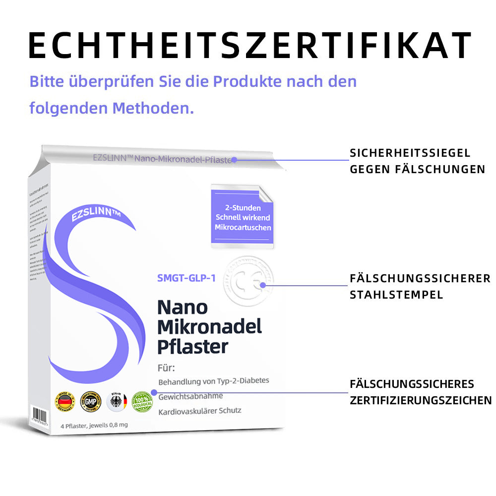 EZSLlNN® 🏆 SMG𝐓-GLP-1 Nano-Mikronadel-Pflaster 2.0 (✅Schmerzfrei, lang anhaltend, gegen Diabetes, Fettleibigkeit und Herz-Kreislauf-Erkrankungen) - 🔥7 Tage, um Ergebnisse zu sehen