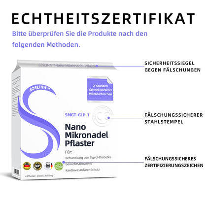 EZSLlNN®  🏆 SMG𝐓-GLP-1 Nano-Mikronadel-Pflaster 2.0 (✅Schmerzfrei, lang anhaltend, gegen Diabetes, Fettleibigkeit und Herz-Kreislauf-Erkrankungen) - 🔥7 Tage, um Ergebnisse zu sehen